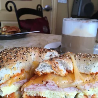 Bagel with Turkey, Egg and Cheese