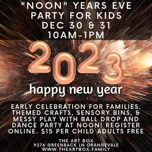 Please register for events and classes on our website. www.theartbox.family