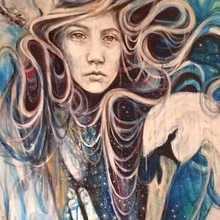 Original painting, &quot;Metamorphosis&quot; created for #artgardennola opening, by local painter, artist Kate Hanrahan.  #katehanrahanart