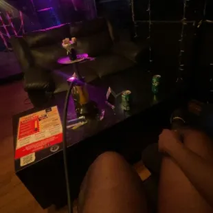 a person sitting on a couch