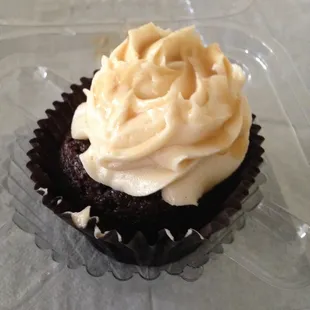 Salted caramel cupcake.