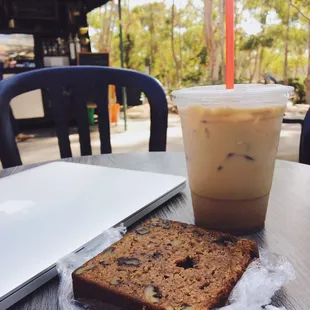 Spiced iced chai and banana walnut bread