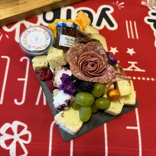 Art of Grazing charcuterie board available at The Coupe Sparkling Wine Lounge.