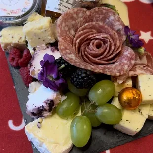 Art of Grazing charcuterie board available at The Coupe Sparkling Wine Lounge.