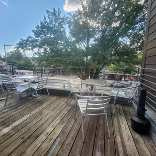 Upstairs rooftop patio