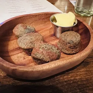Complimentary blue corn muffins - yum!