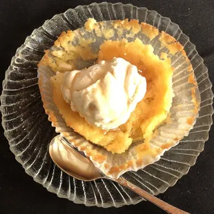 Brown Sugar Butter Cake with Vanilla Ice Cream &amp; Caramel Sauce