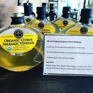 three bottles of organic citrus