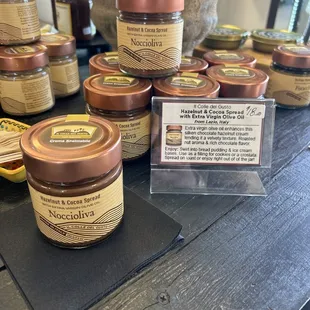 a variety of jars of food