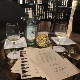 The first few moments and when we sat down the bottle of wine was amazing