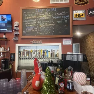 The beer menu.