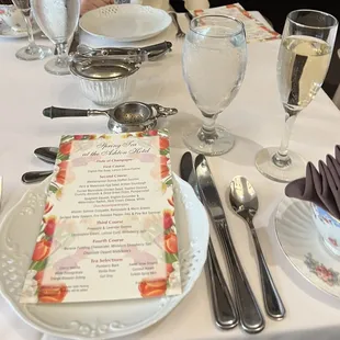 Menu and place setting