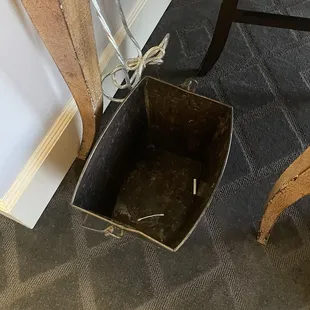 Trash in the can upon check in - a q-tip and a cigarette