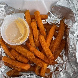 Okayish sweet potato fries.