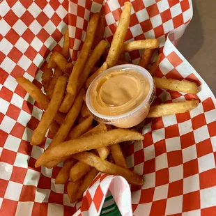 a basket of french fries