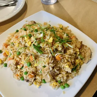 a plate of fried rice