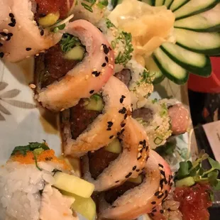 Sushi rolls - Volcano, Numbers and Colorado Trail. Such great presentation!!