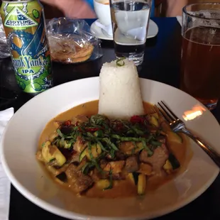 Hot Curry with Eddy line IPA wow what a combo