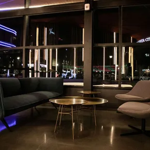 the seating area