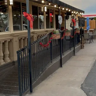 the front of the restaurant