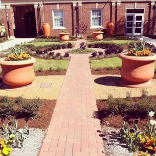 The Price Family garden outside the Atherton Hotel