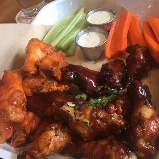 20 pc wings- buffalo and hoisin glaze
