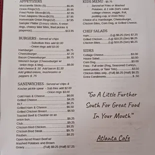 2nd page of menu