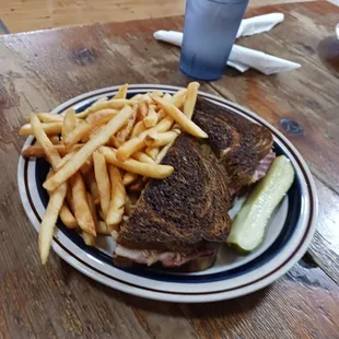 Reuben and fries.