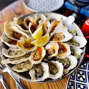 GARLIC HERB BUTTER ROASTED OYSTERS and OLD BAY ROASTED