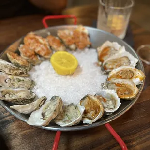 Happy Hour Oysters  Garlic Butter &amp; Chili Butter only $1