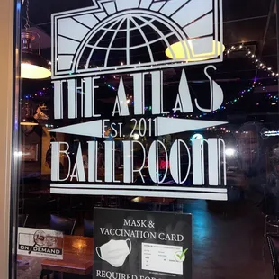 the entrance to the venue