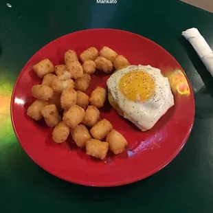 The morning glory, tots and sandwich were amazing.