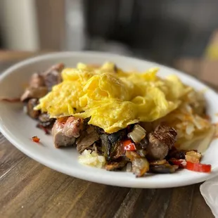 Steak and eggs