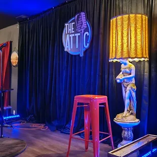 Waiting for the show to begin on a Saturday night