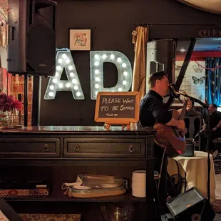 Live music at the entrance