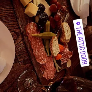 Charcuterie meat + cheese duo