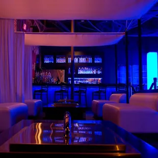 the bar and lounge area