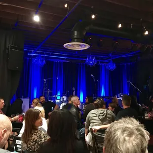 The Attic stage before the concert.