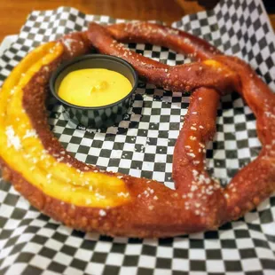 Giant Pretzel with beer cheese