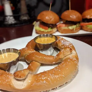 Pretzel and sliders