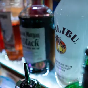 a variety of alcoholic drinks