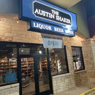 the front of the store