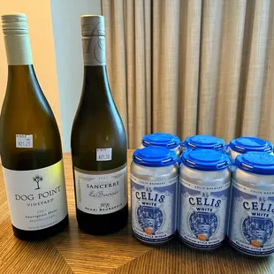 a selection of wines