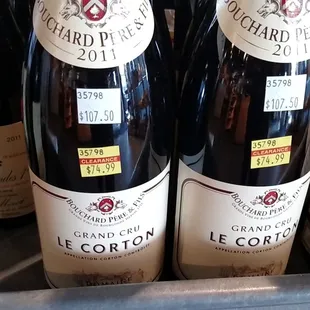 several bottles of wine