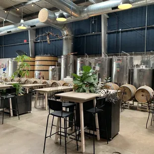 the interior of the tasting room