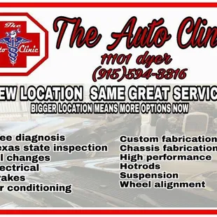 **NEW LOCATION SAME GREAT SERVICE**