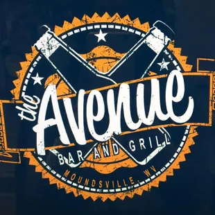 the logo of the avenue bar and grill