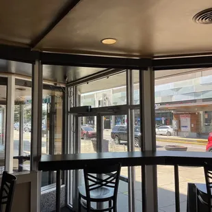 View of Downtown Broad Ripple from inside