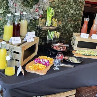 Bottomless mimosa and bloody bar