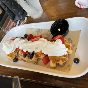 Berry fresh waffles